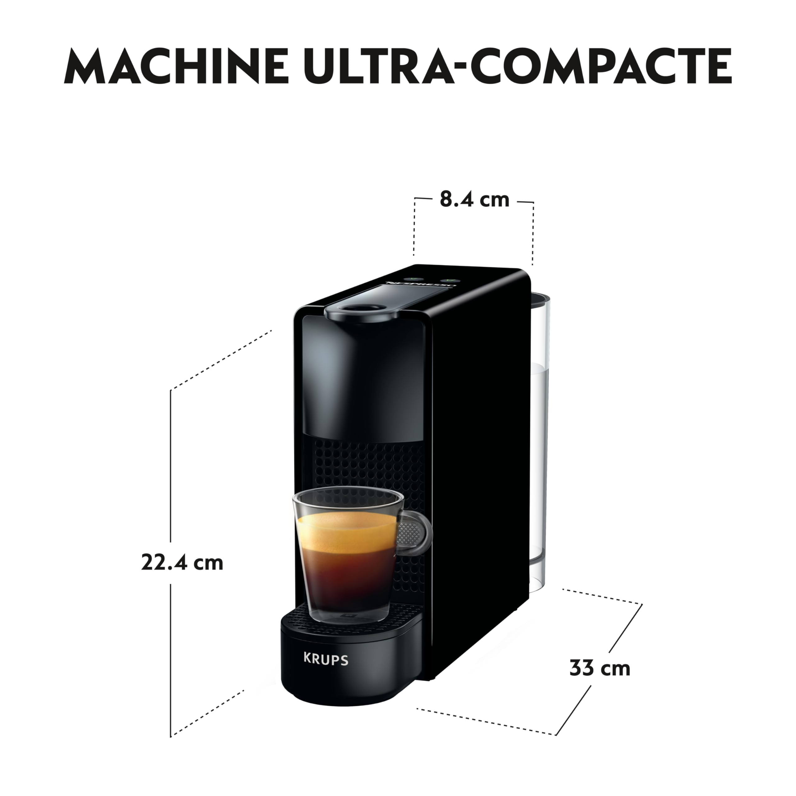 Cafetière Essenza Mini Noir, Ultra-Compacte