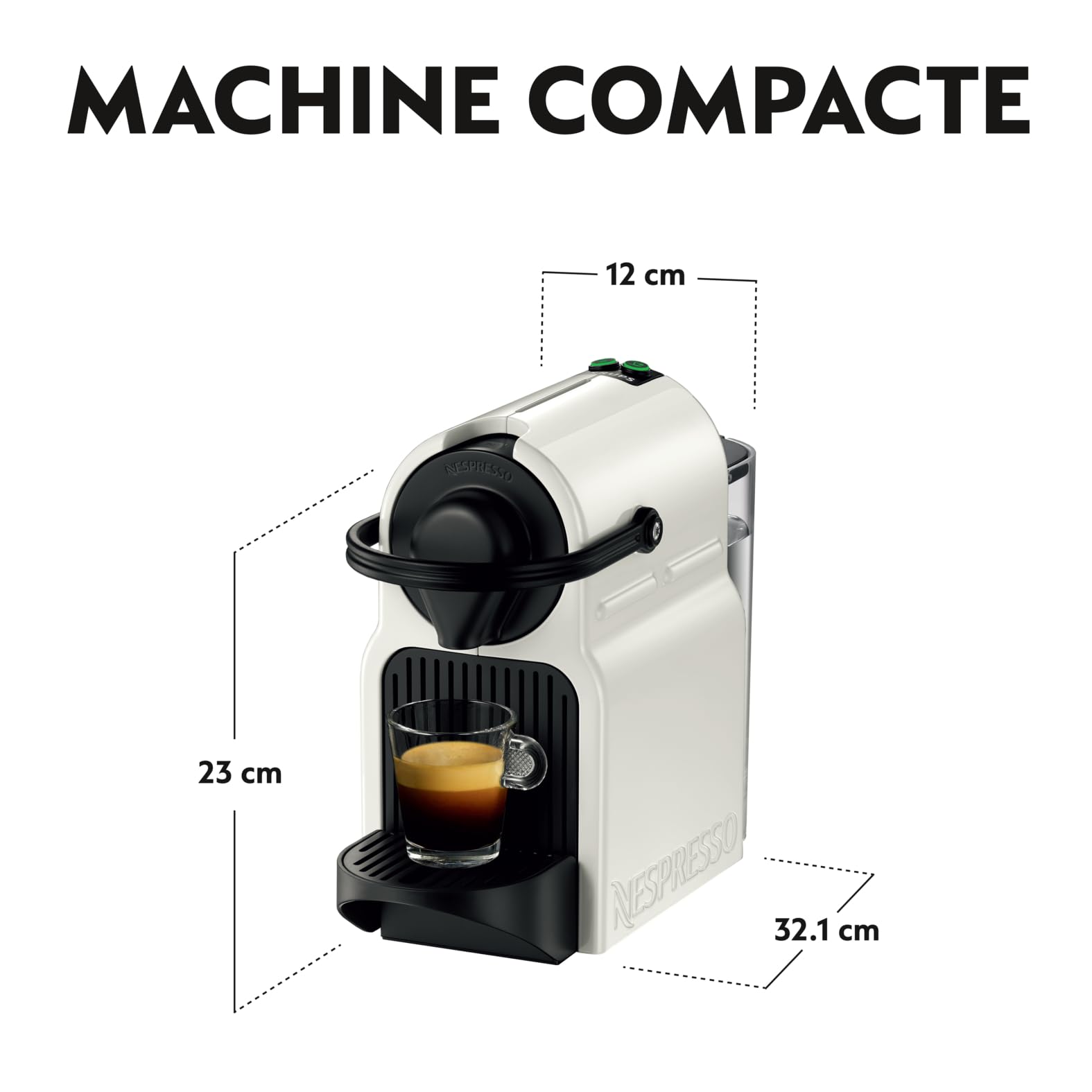 Cafetière Espresso Blanche 19 Bars, Réservoir 0,7L
