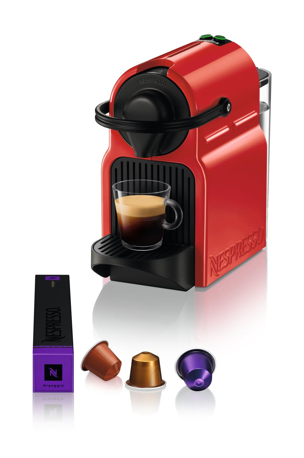 Cafetière Espresso Rouge, Format Compact
