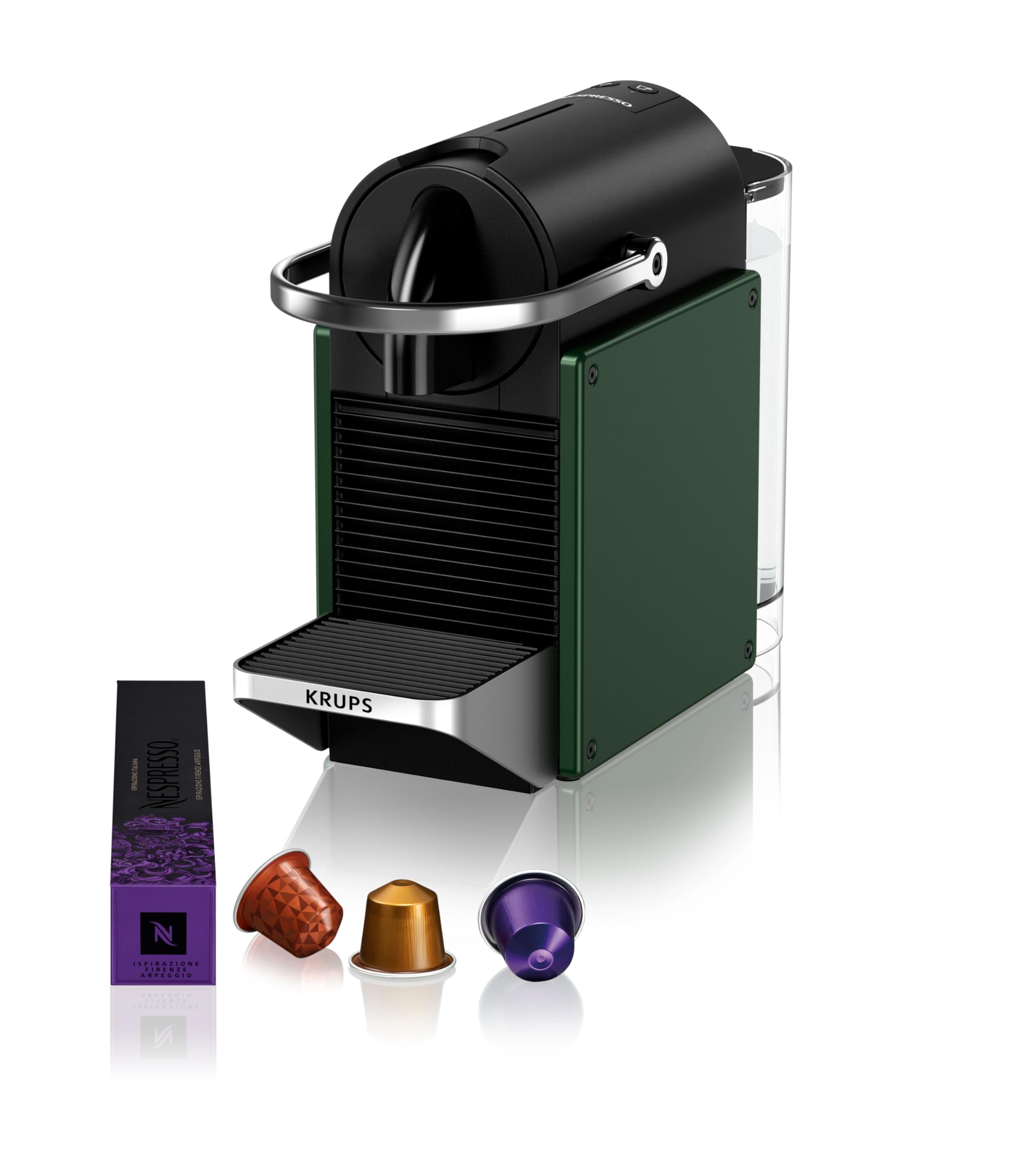 Cafetière Pixie Vert Foncé, Compacte et Design Métal