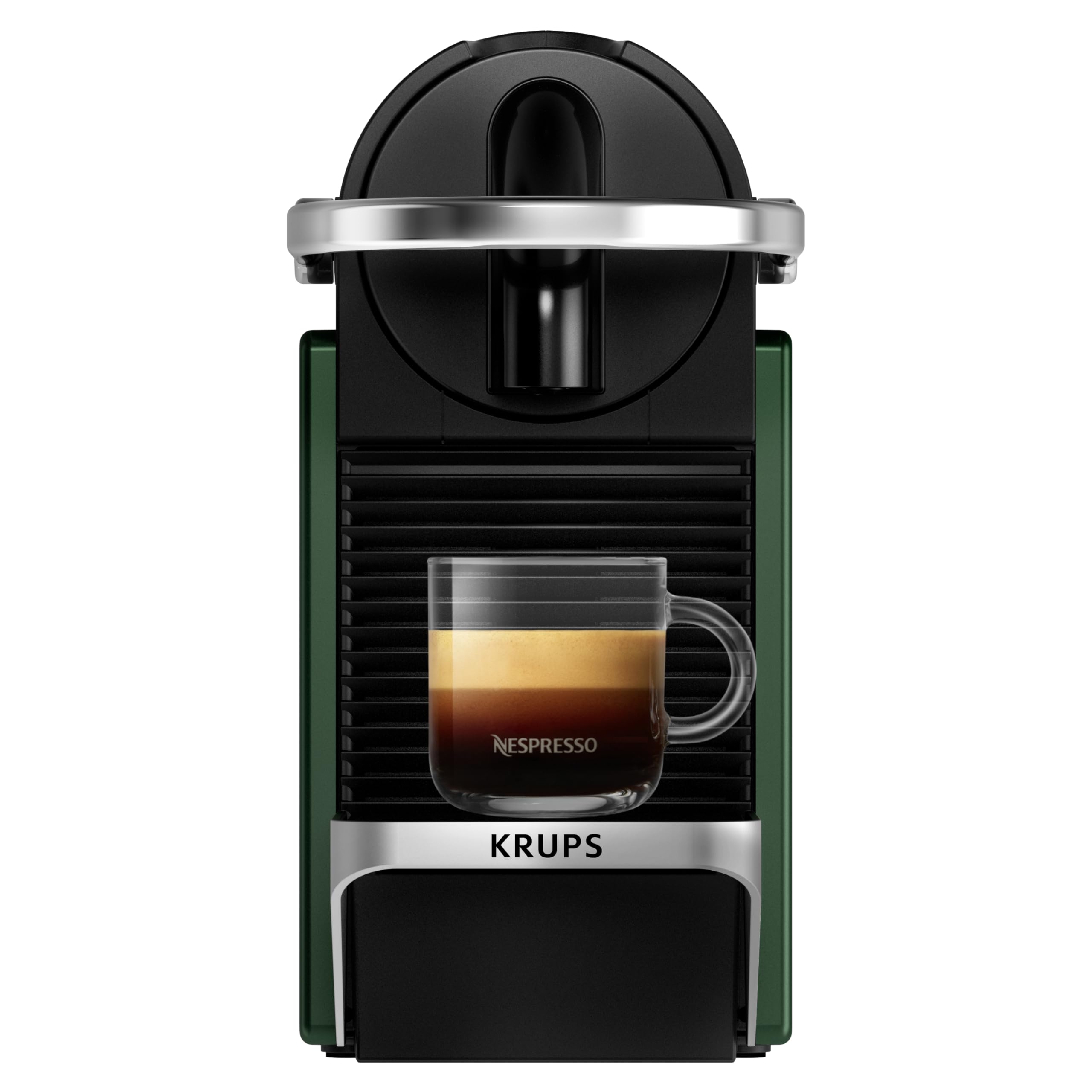 Cafetière Pixie Vert Foncé, Compacte et Design Métal