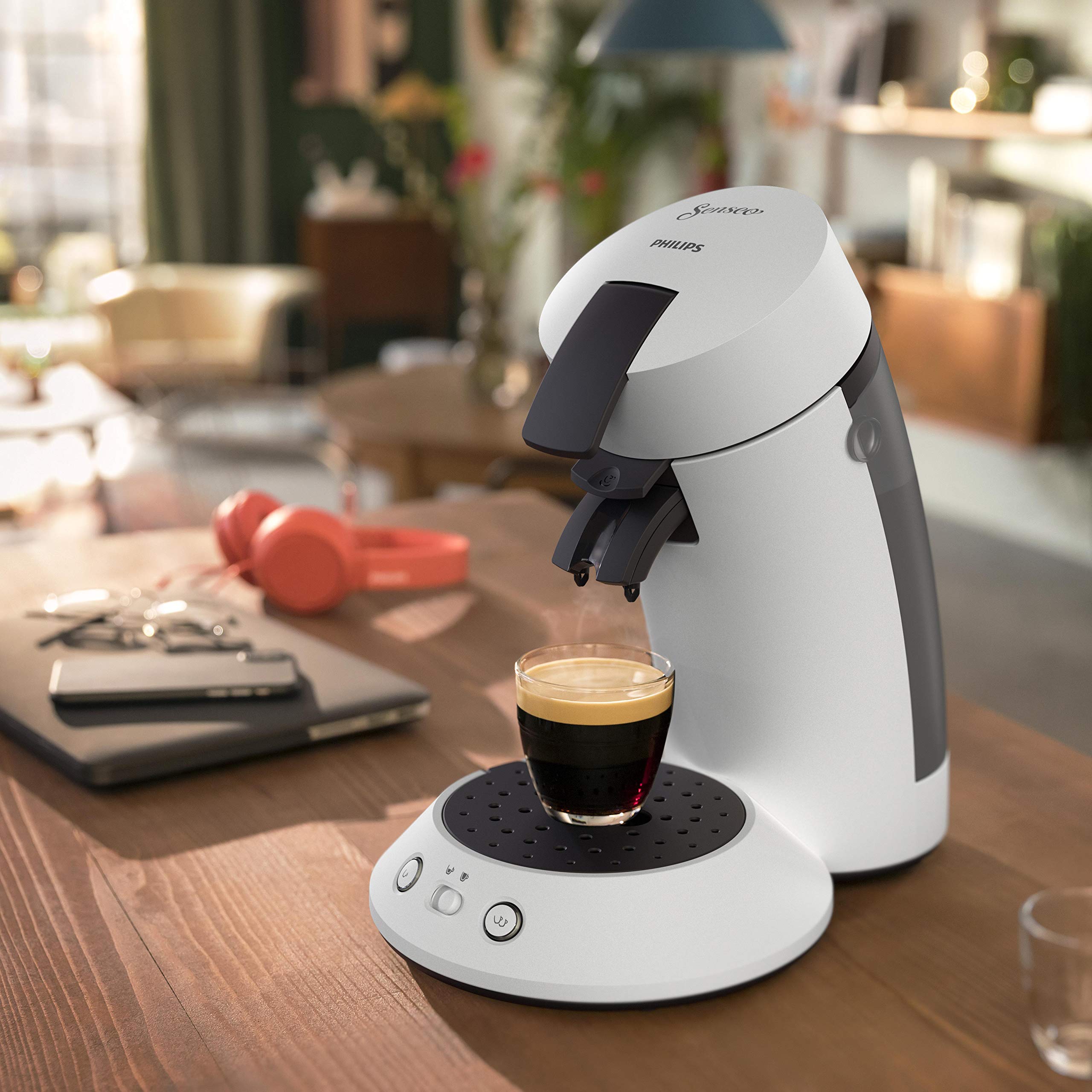Cafetière à Dosettes Senseo Blanche CSA210/11