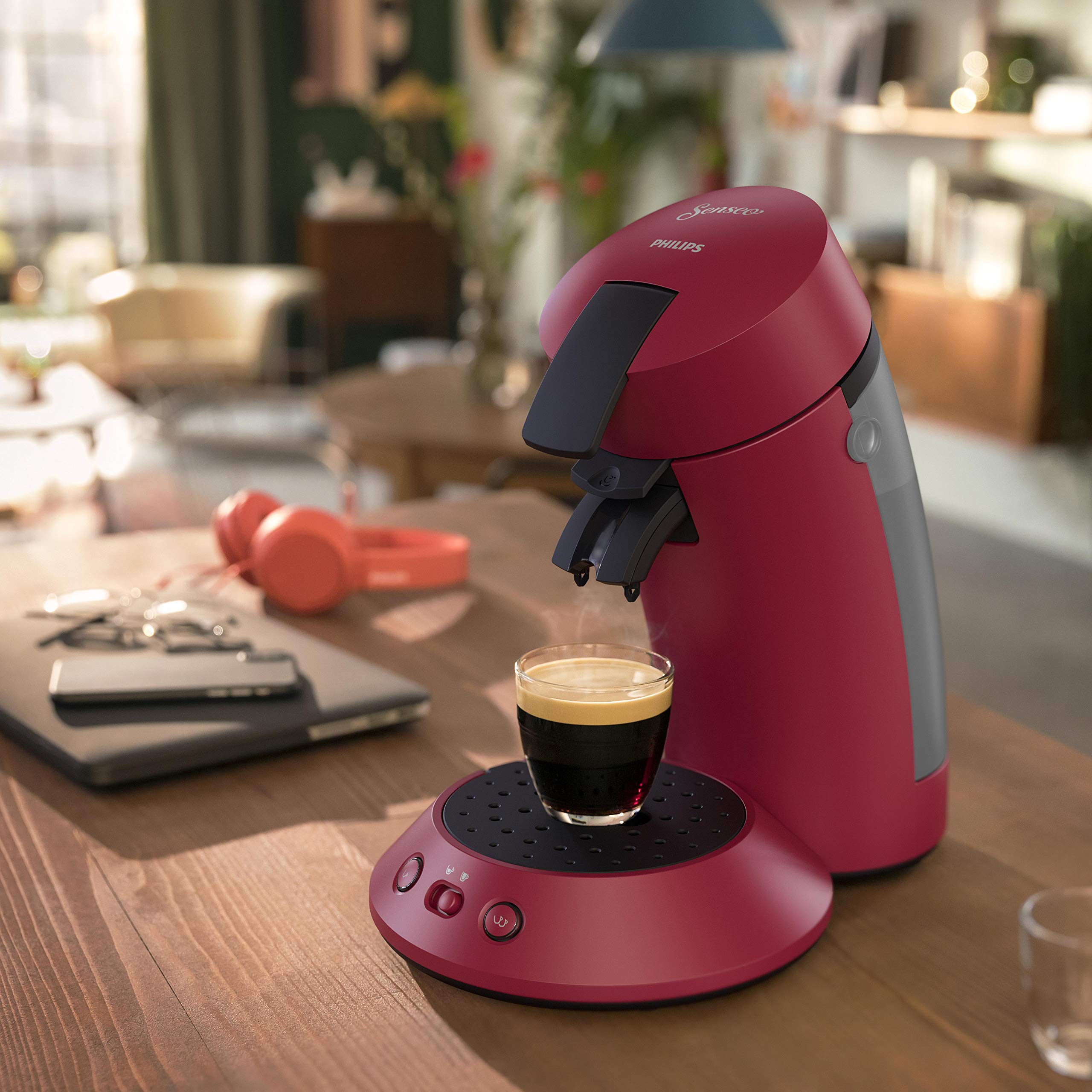 Cafetière à Dosettes Senseo Rouge CSA210/91